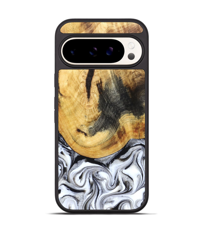 Pixel 9 Wood Phone Case - Mikalah (Black & White, 830632)