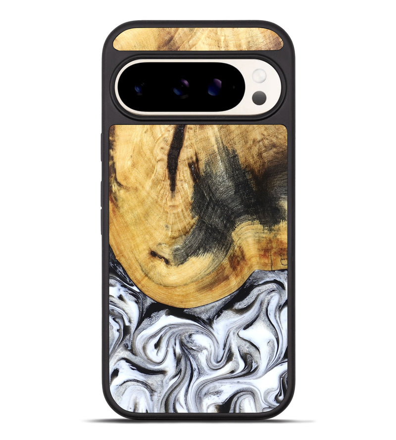 Pixel 9 Pro XL Wood Phone Case - Mikalah (Black & White, 830632)