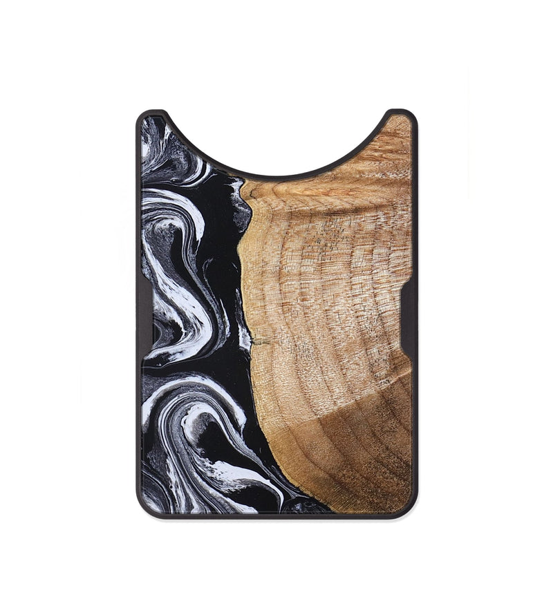 Alloy Wood Wallet - Daisha (Black & White, 830634)