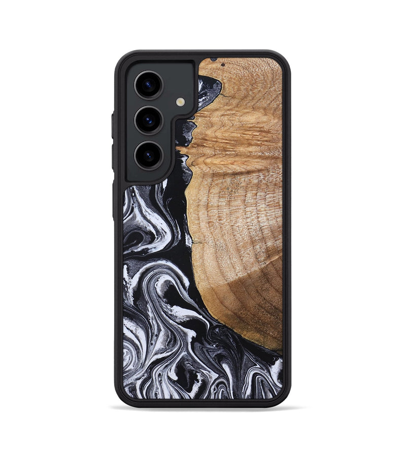 Galaxy S24 Wood Phone Case - Daisha (Black & White, 830634)