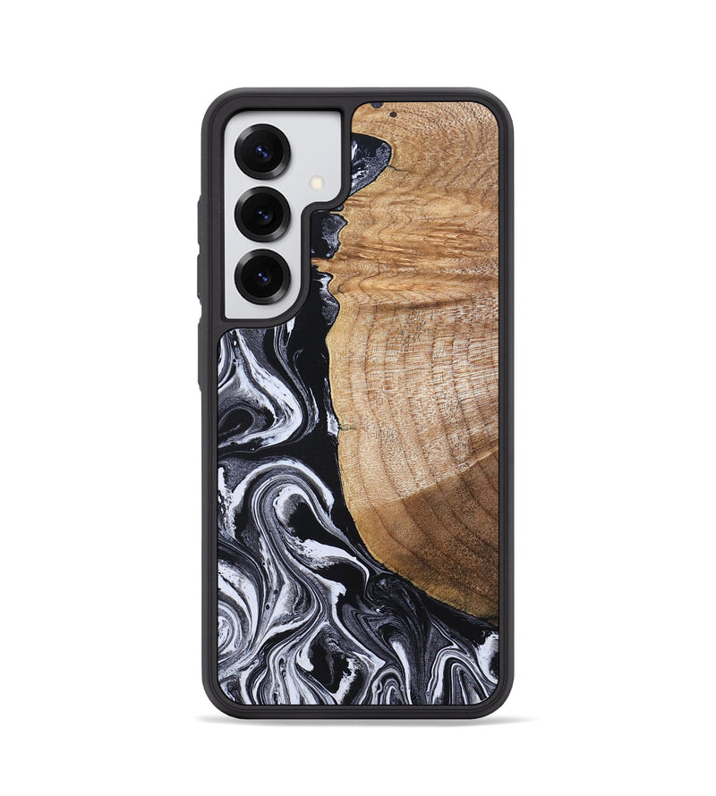 Galaxy S25 Wood Phone Case - Daisha (Black & White, 830634)