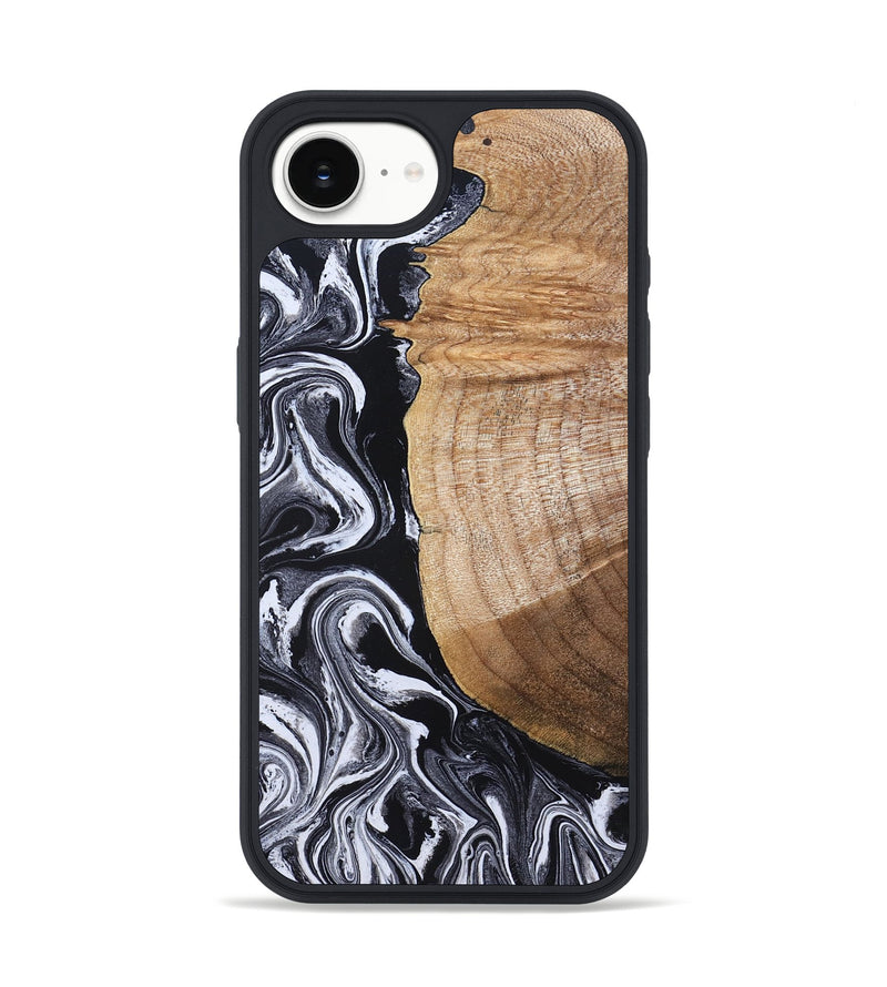 iPhone 17e Wood Phone Case - Daisha (Black & White, 830634)