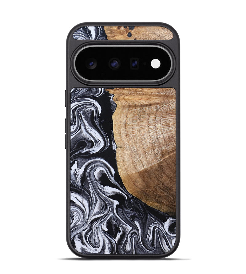 Pixel 11 Pro Wood Phone Case - Daisha (Black & White, 830634)