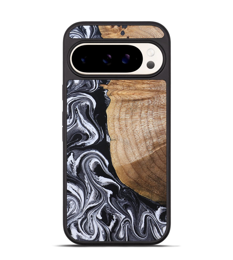 Pixel 9 Wood Phone Case - Daisha (Black & White, 830634)