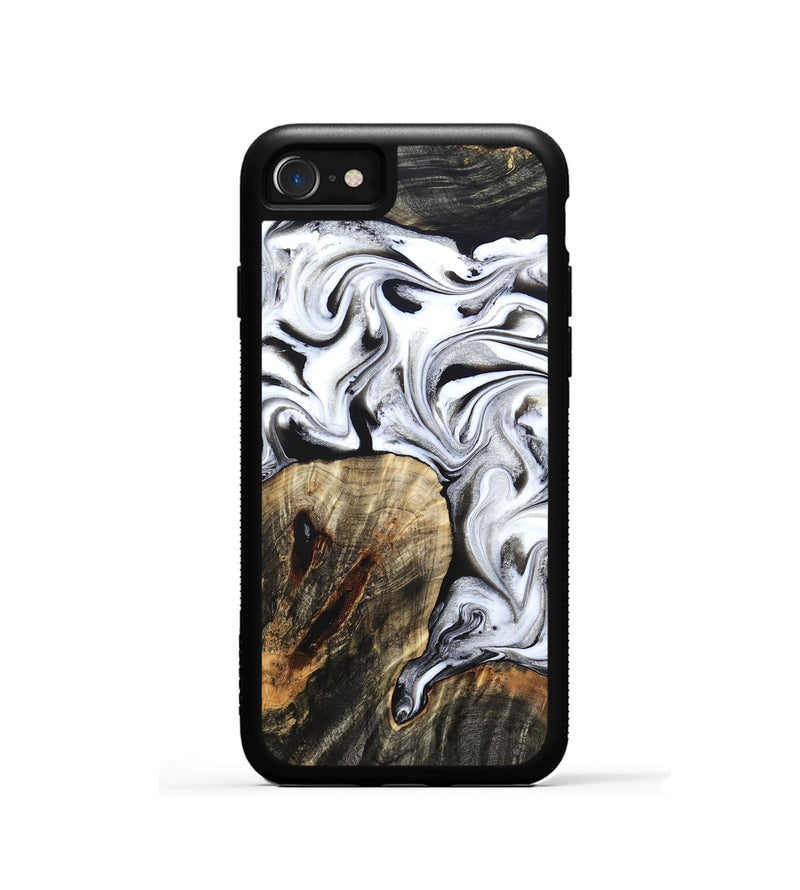 iPhone SE Wood Phone Case - Clair (Black & White, 830639)