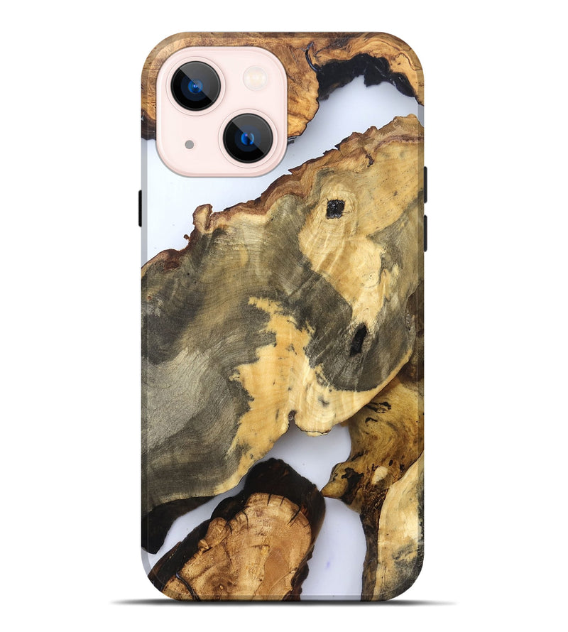 iPhone 14 Plus Wood Live Edge Phone Case - Tasia (Clear, 830645)