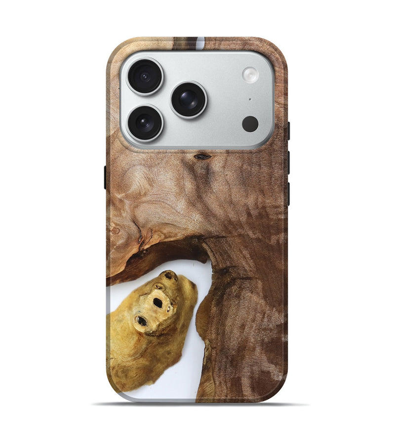 iPhone 18 Pro Wood Live Edge Phone Case - Verdie (Clear, 830647)
