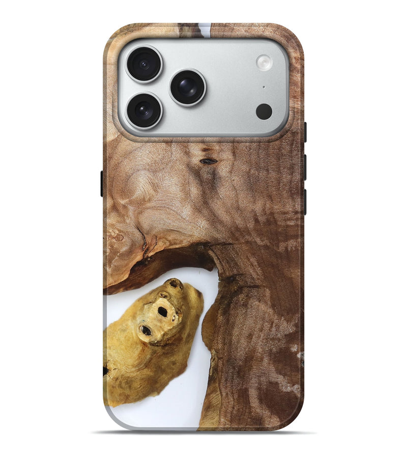 iPhone 18 Pro Max Wood Live Edge Phone Case - Verdie (Clear, 830647)