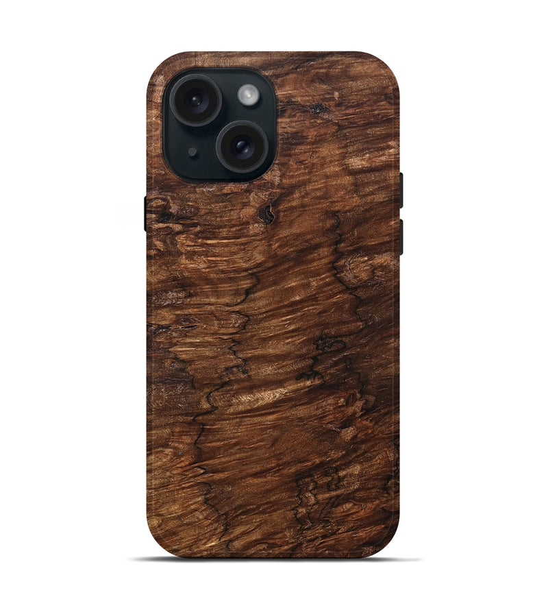 iPhone 15 Wood Live Edge Phone Case - Amoura (Wood Burl, 830673)