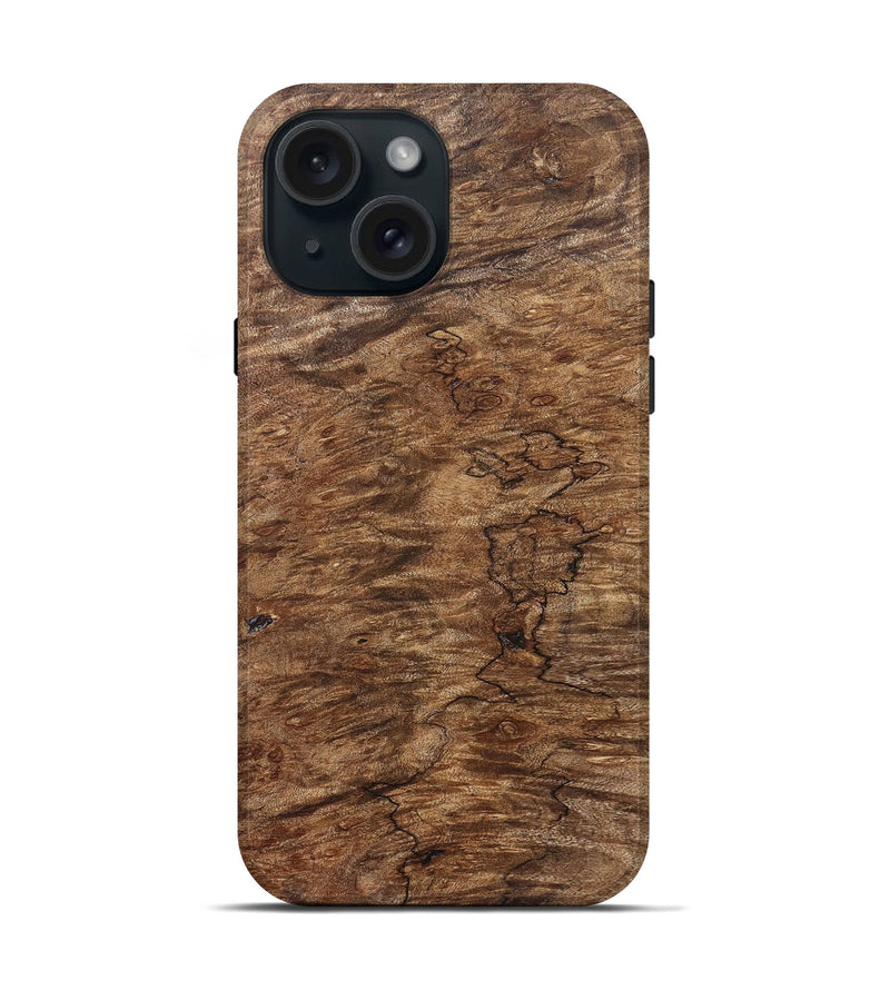 iPhone 15 Wood Live Edge Phone Case - Adella (Solid Wood, 830684)