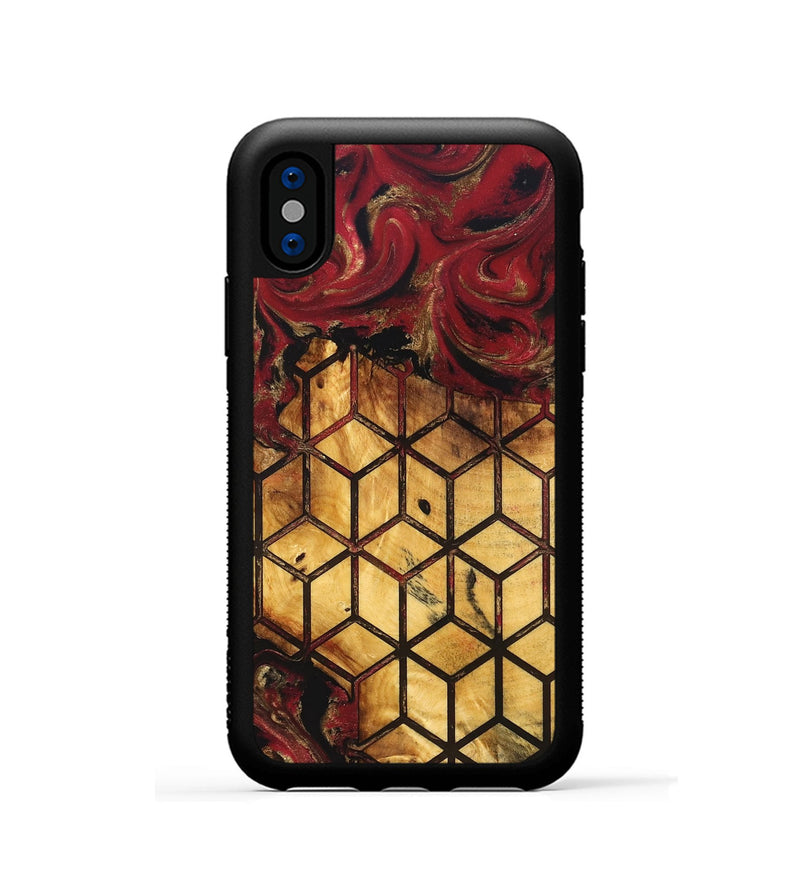 iPhone Xs Wood Phone Case - Shanta (Pattern, 830761)