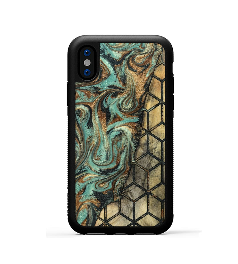 iPhone Xs Wood Phone Case - Emmitt (Pattern, 830763)