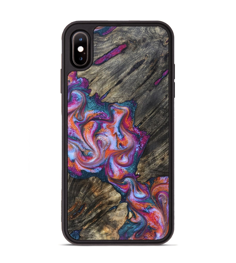 iPhone Xs Max Wood Phone Case - Taya (Blue, 830779)