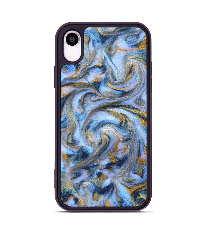 iPhone Xr ResinArt Phone Case - Murray (Teal & Gold, 830791)