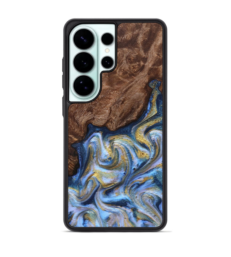Galaxy S26 Ultra Wood Phone Case - Emory (Teal & Gold, 830792)