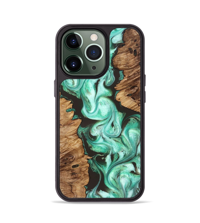 iPhone 13 Pro Wood Phone Case - Leticia (Green, 830794)