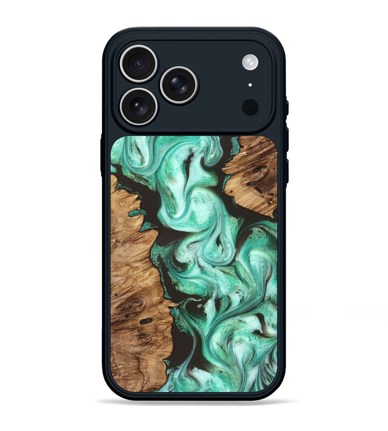 iPhone 17 Pro Max Wood Phone Case - Leticia (Green, 830794)