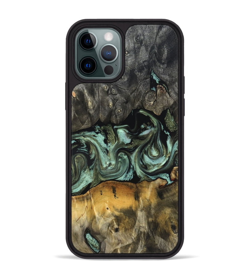 iPhone 12 Pro Max Wood Phone Case - Emilie (Green, 830795)