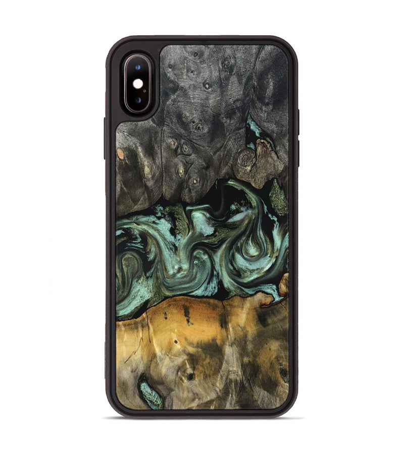 iPhone Xs Max Wood Phone Case - Emilie (Green, 830795)
