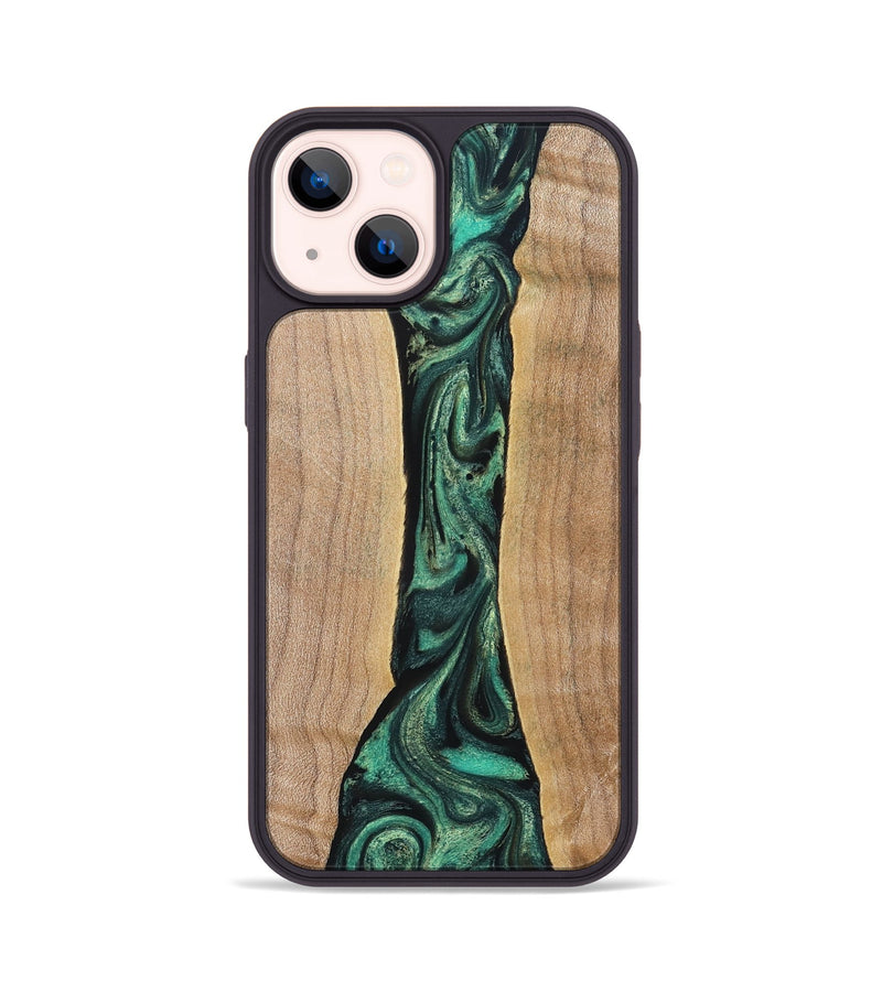 iPhone 14 Wood Phone Case - Benita (Green, 830797)