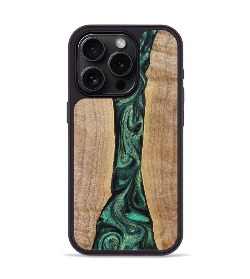 iPhone 15 Pro Wood Phone Case - Benita (Green, 830797)