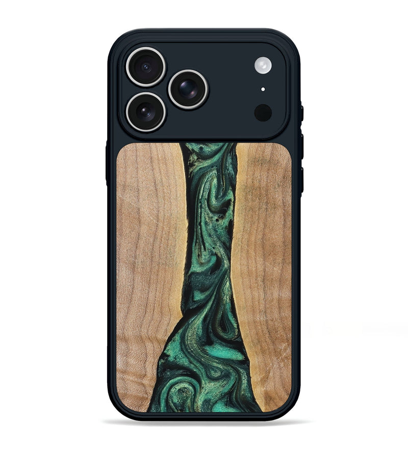 iPhone 17 Pro Max Wood Phone Case - Benita (Green, 830797)
