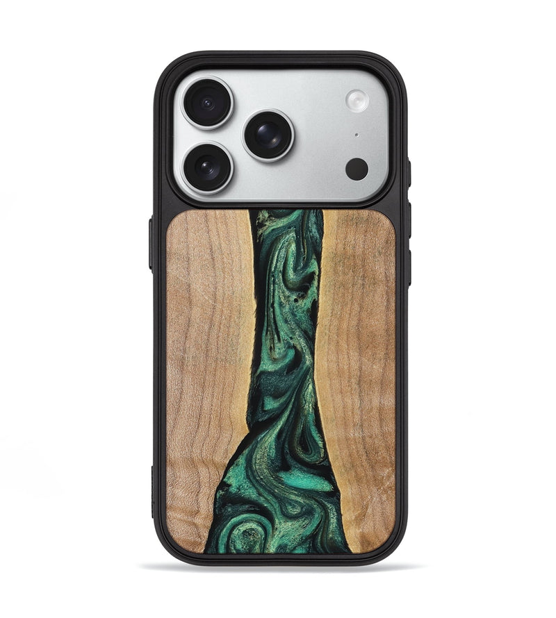 iPhone 18 Pro Wood Phone Case - Benita (Green, 830797)