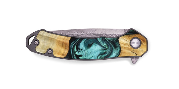 EDC Wood Pocket Knife - Aarav (Green, 830799)