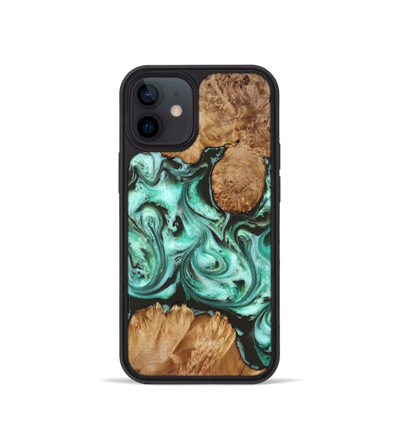 iPhone 12 mini Wood Phone Case - Savana (Green, 830802)