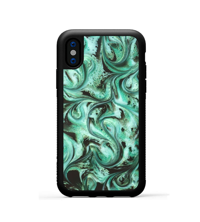 iPhone Xs ResinArt Phone Case - Khai (Green, 830805)