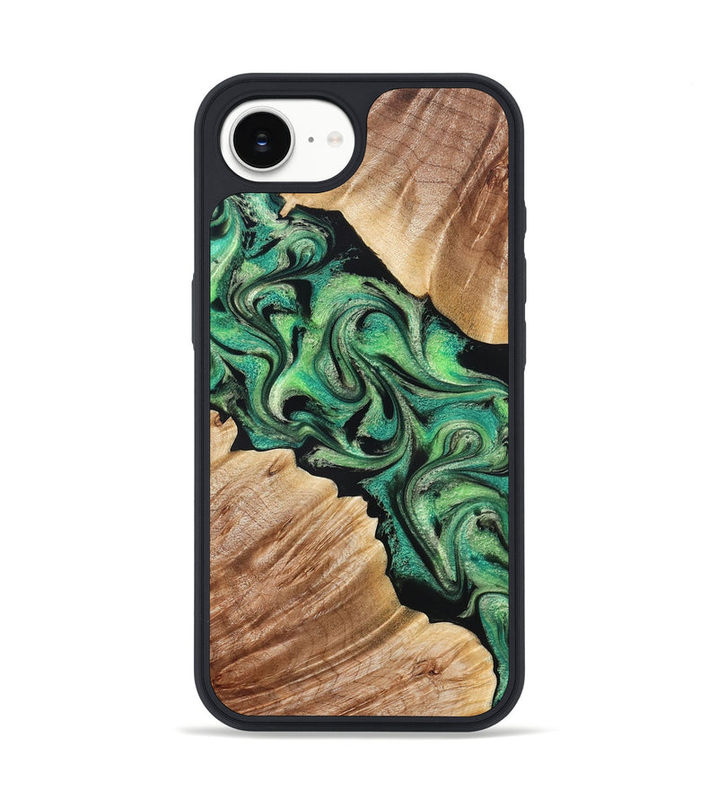 iPhone 16e Wood Phone Case - Johana (Green, 830806)