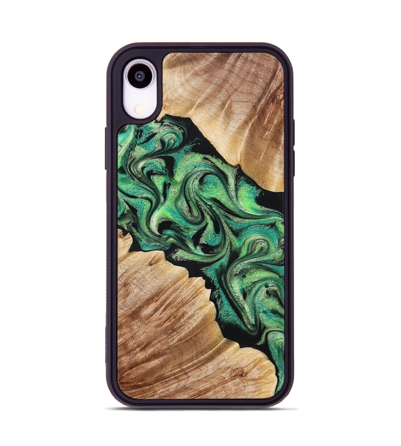 iPhone Xr Wood Phone Case - Johana (Green, 830806)