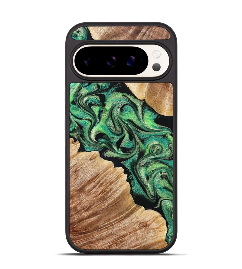 Pixel 9 Wood Phone Case - Johana (Green, 830806)