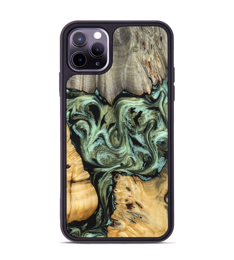 iPhone 11 Pro Max Wood Phone Case - Selene (Green, 830807)