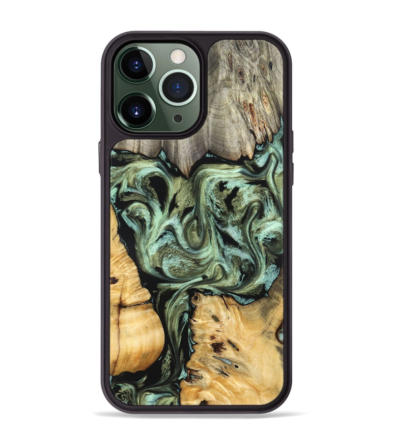 iPhone 13 Pro Max Wood Phone Case - Selene (Green, 830807)