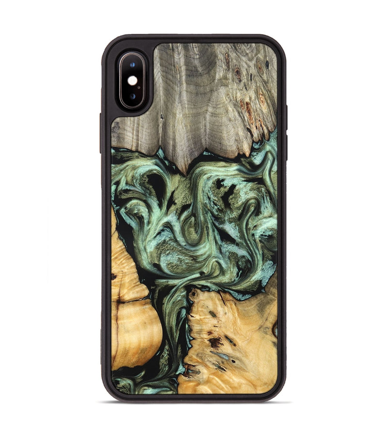 iPhone Xs Max Wood Phone Case - Selene (Green, 830807)