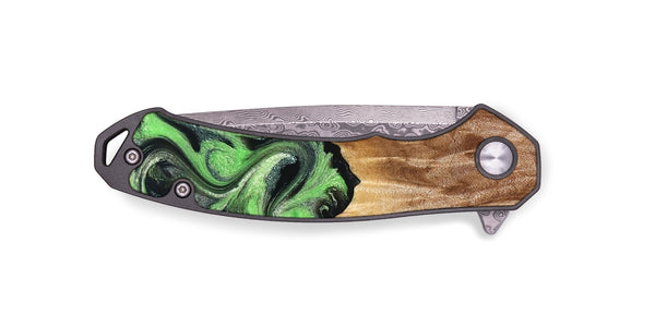 EDC Wood Pocket Knife - Troy (Green, 830808)