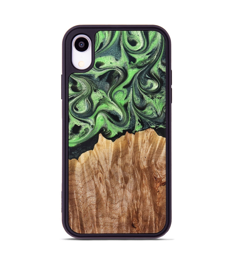 iPhone Xr Wood Phone Case - Troy (Green, 830808)