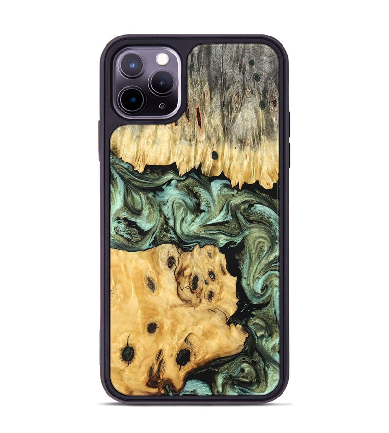 iPhone 11 Pro Max Wood Phone Case - Lona (Green, 830809)
