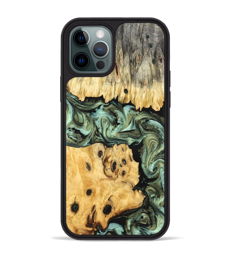 iPhone 12 Pro Max Wood Phone Case - Lona (Green, 830809)