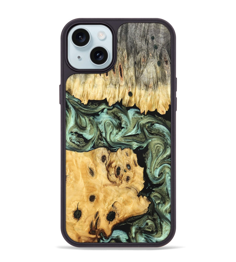 iPhone 15 Plus Wood Phone Case - Lona (Green, 830809)