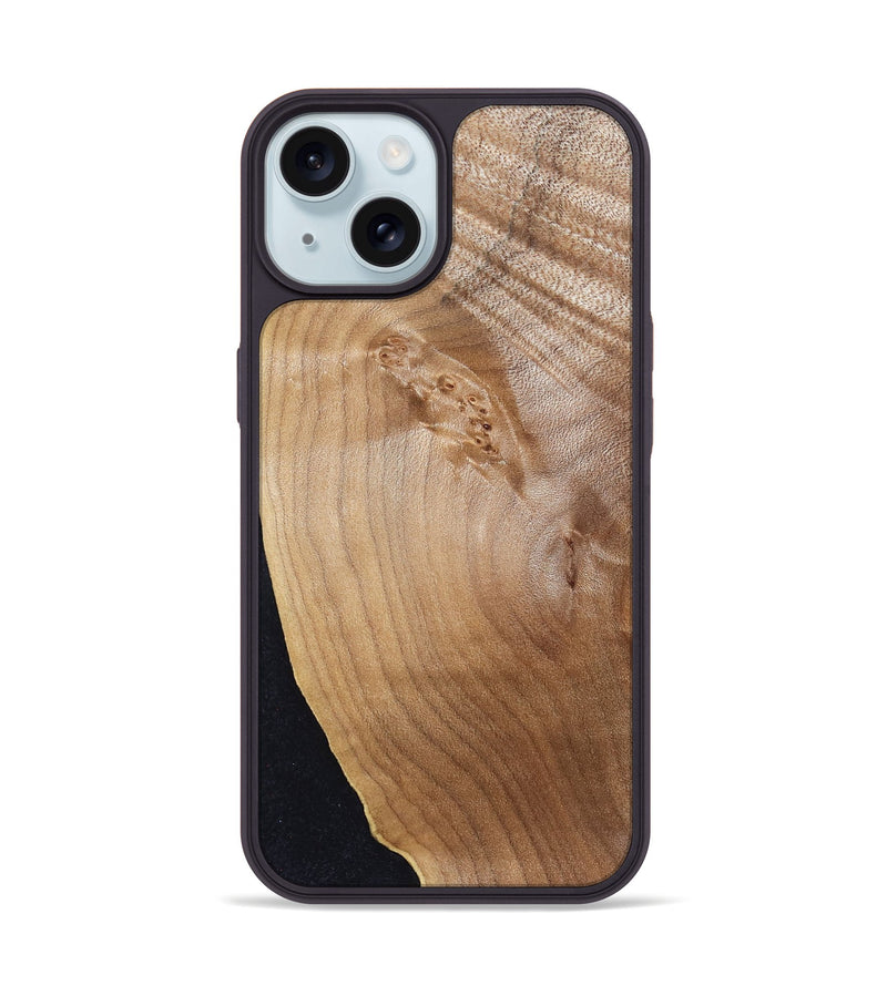 iPhone 15 Wood Phone Case - Jesse (Wood Burl, 830813)