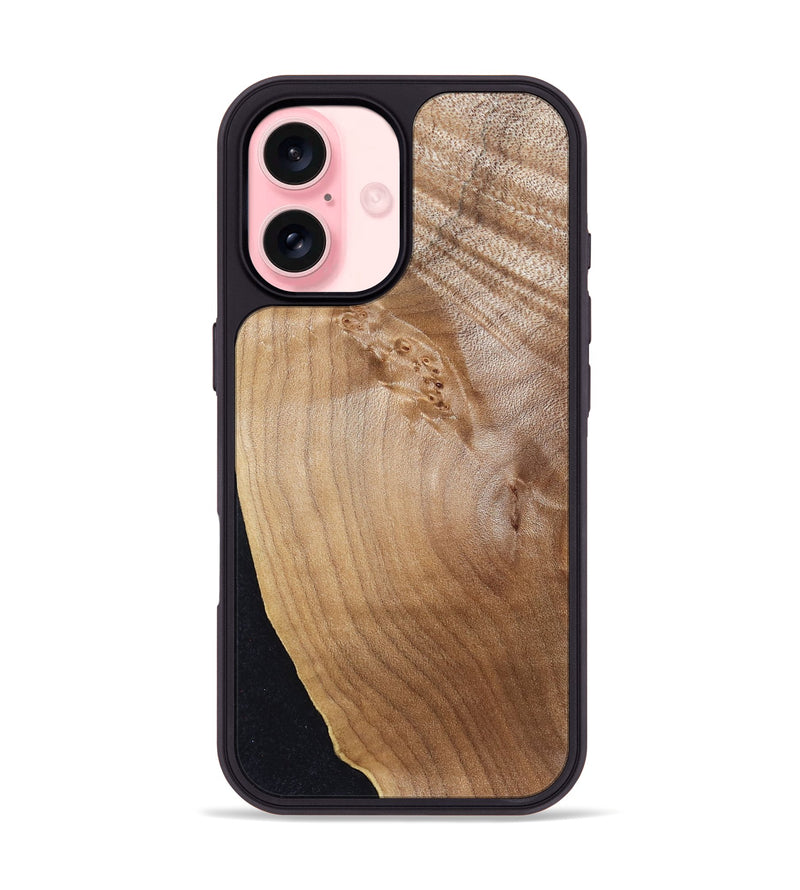 iPhone 16 Wood Phone Case - Jesse (Wood Burl, 830813)