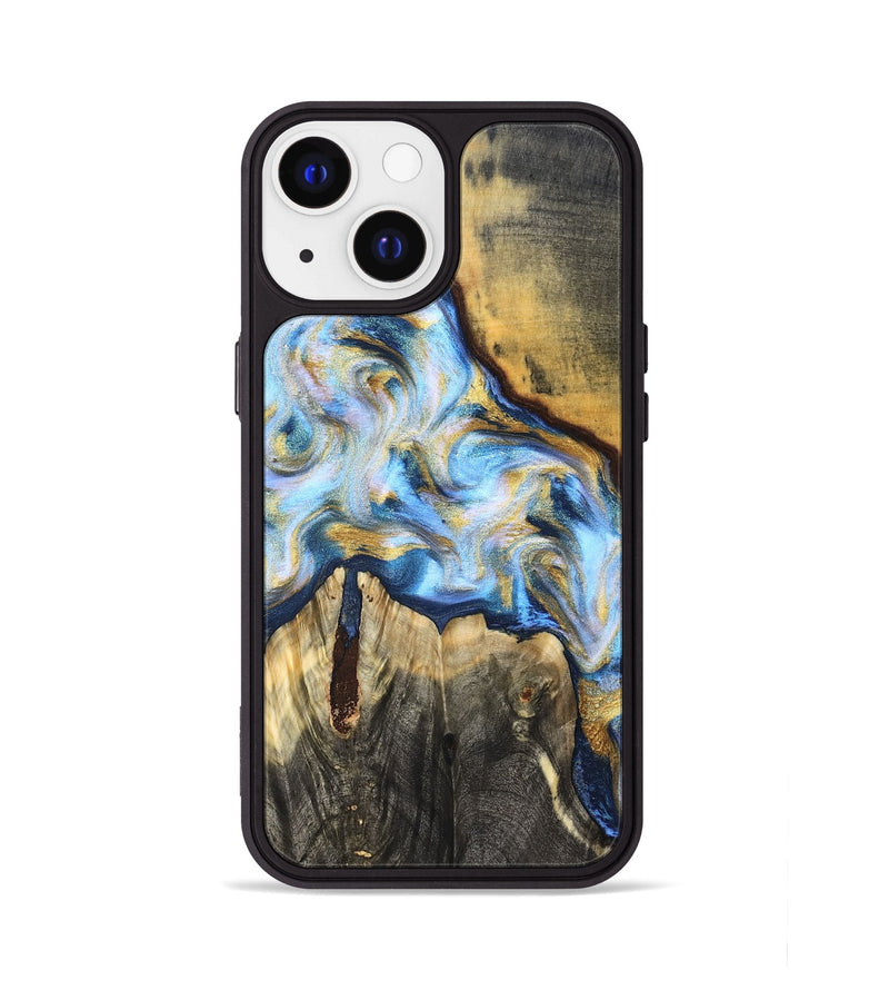 iPhone 13 Wood Phone Case - Dora (Teal & Gold, 830822)