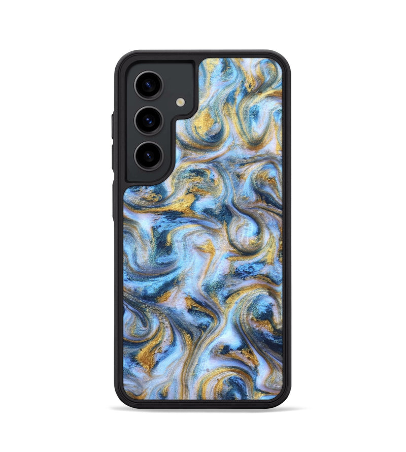 Galaxy S24 ResinArt Phone Case - Jasmin (Teal & Gold, 830823)
