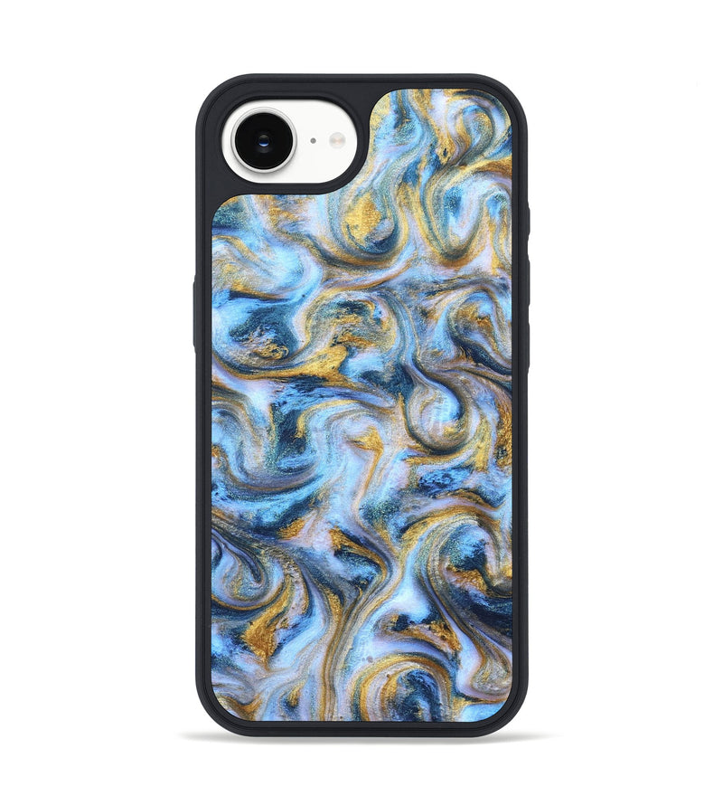 iPhone 17e ResinArt Phone Case - Jasmin (Teal & Gold, 830823)