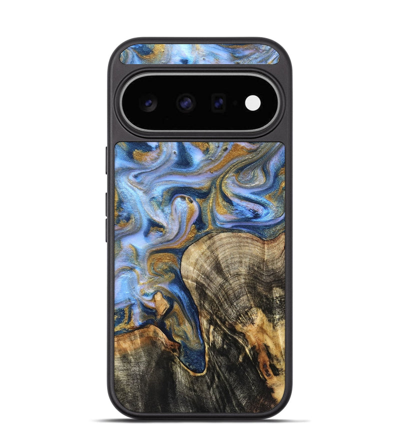 Pixel 11 Wood Phone Case - Shani (Teal & Gold, 830826)