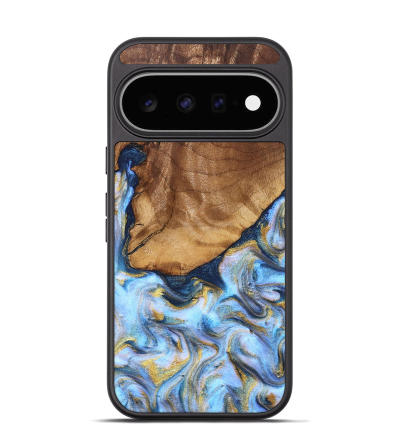 Pixel 11 Wood Phone Case - Kizzie (Teal & Gold, 830828)