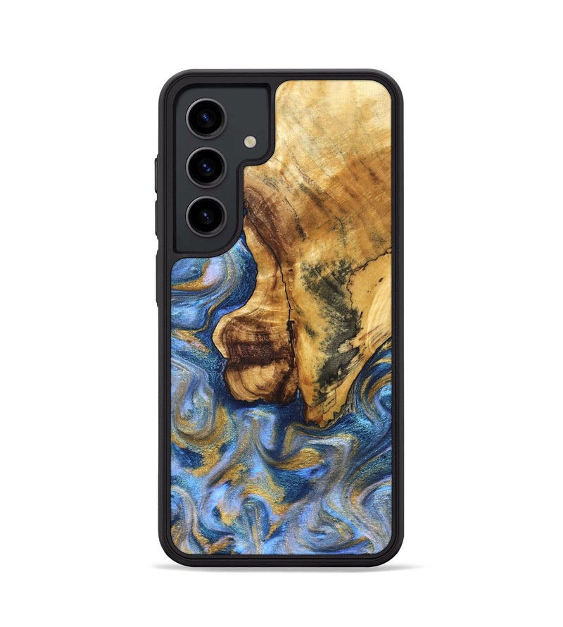 Galaxy S24 Wood Phone Case - Lucille (Teal & Gold, 830830)