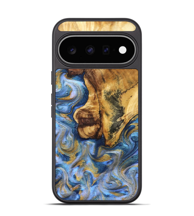 Pixel 11 Wood Phone Case - Lucille (Teal & Gold, 830830)